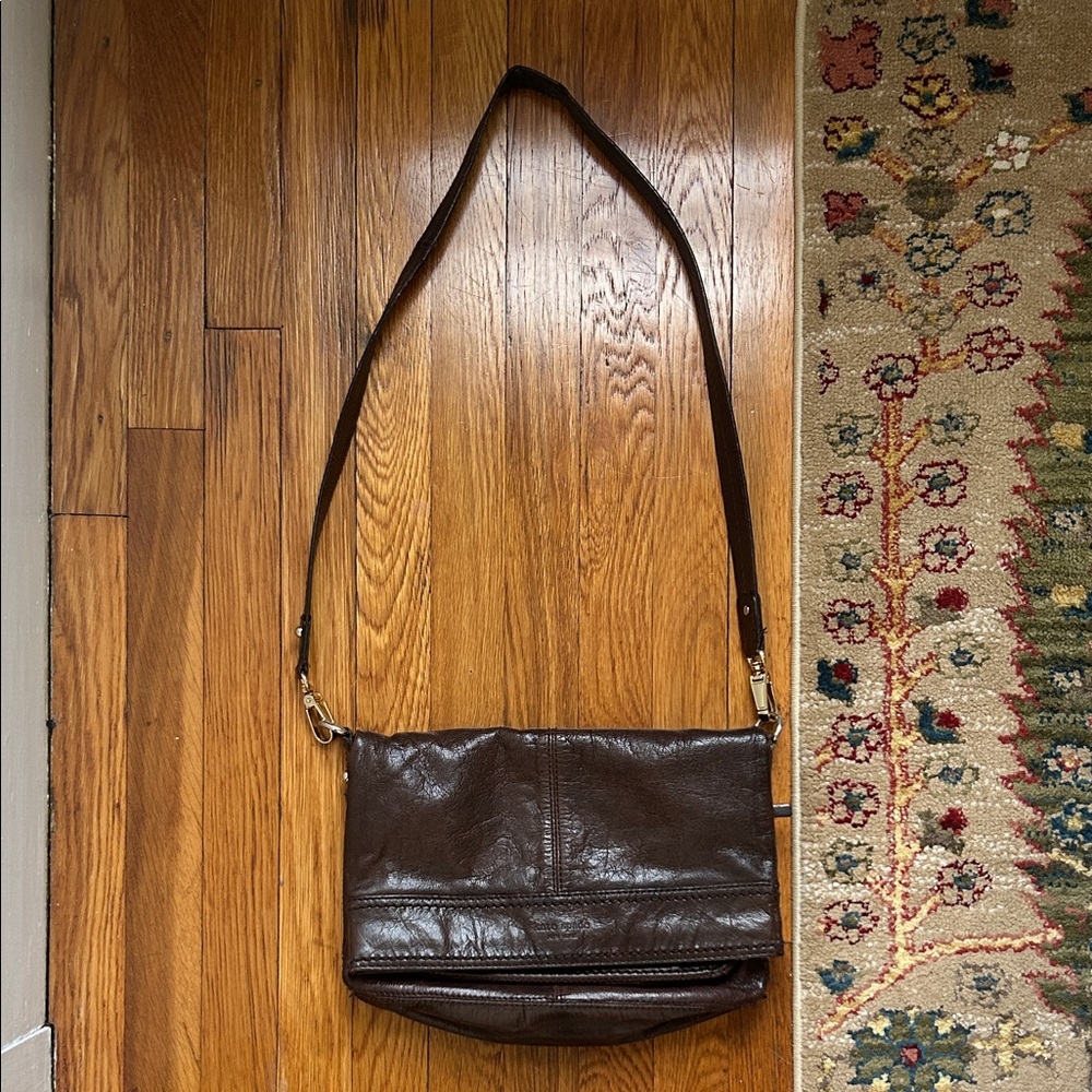 Vintage Kate Spade Espresso Brown Leather Crossbody